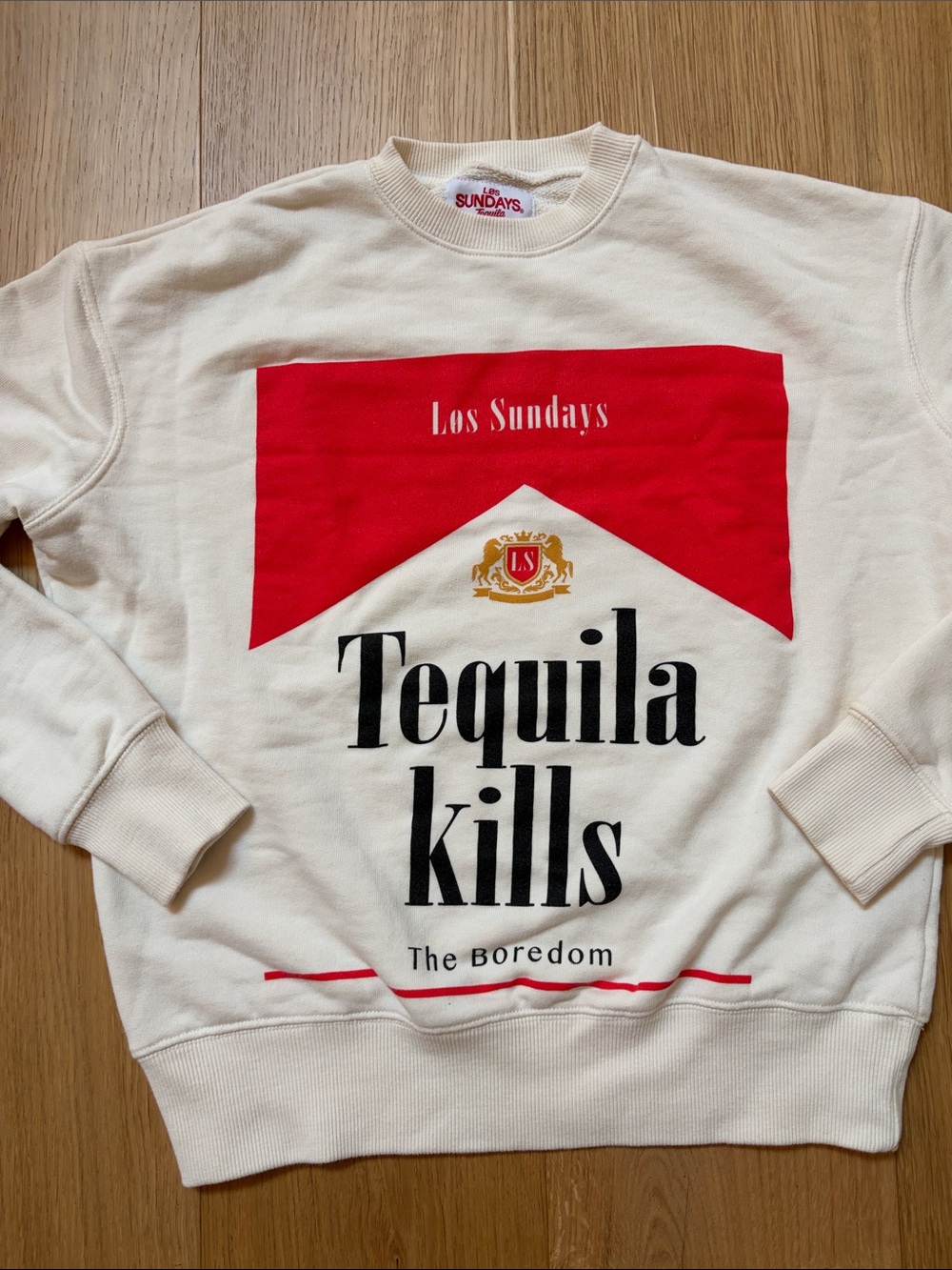 Los Sundays Tequila Kills Sweater, size Small